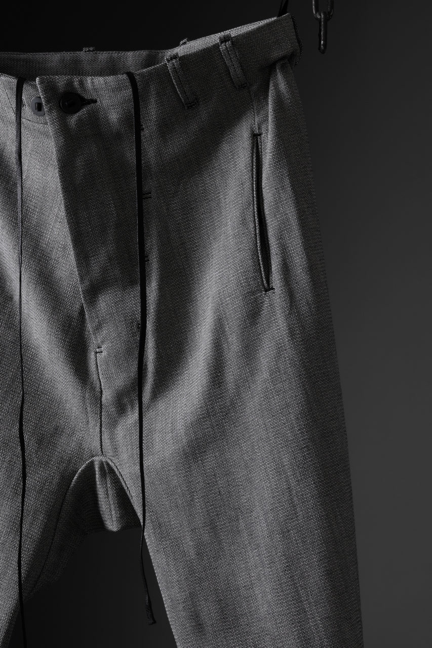 Load image into Gallery viewer, BORIS BIDJAN SABERI DROP CROTCH PANTS / NON OBJECT DYED &quot;P3-FET10005&quot; (GREY)