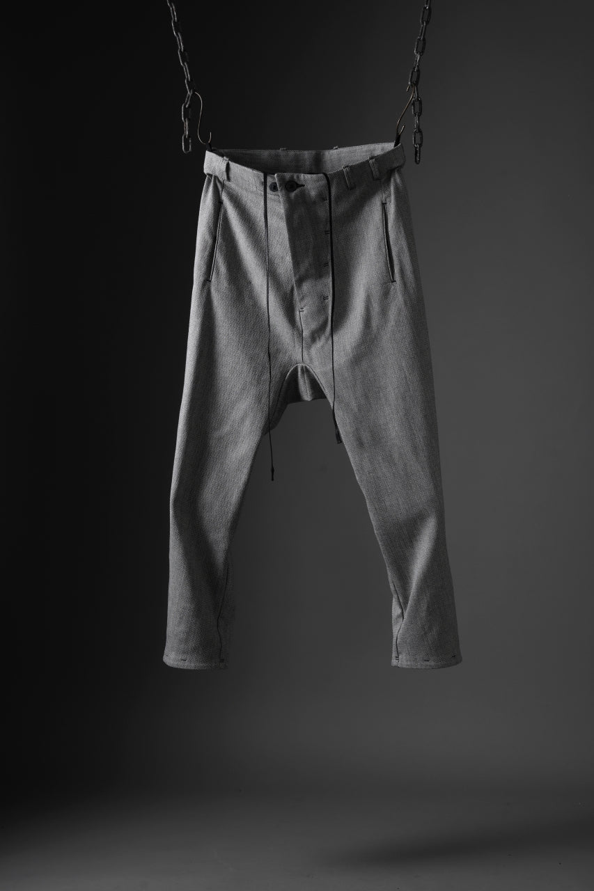 BORIS BIDJAN SABERI DROP CROTCH PANTS / NON OBJECT DYED "P3-FET10005" (GREY)