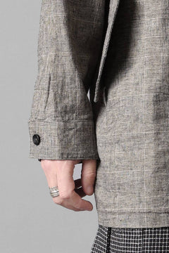 画像をギャラリービューアに読み込む, A TENTATIVE ATELIER Branka WASHED HOUNDSTOOTH OVERSIZE HOODY (DARK BROWN)