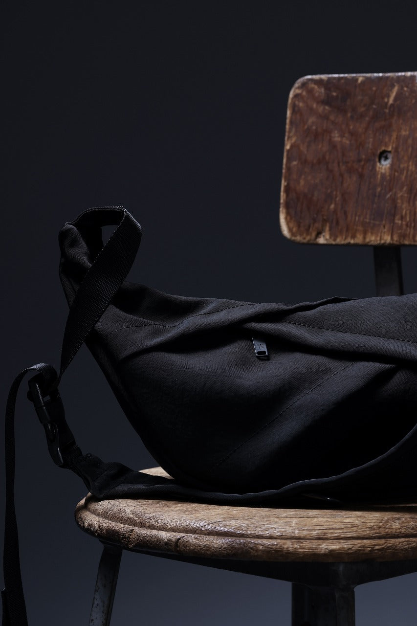 Y's 3 POCKETS SHOULDER BAG / NY WASHER TWILL (BLACK)