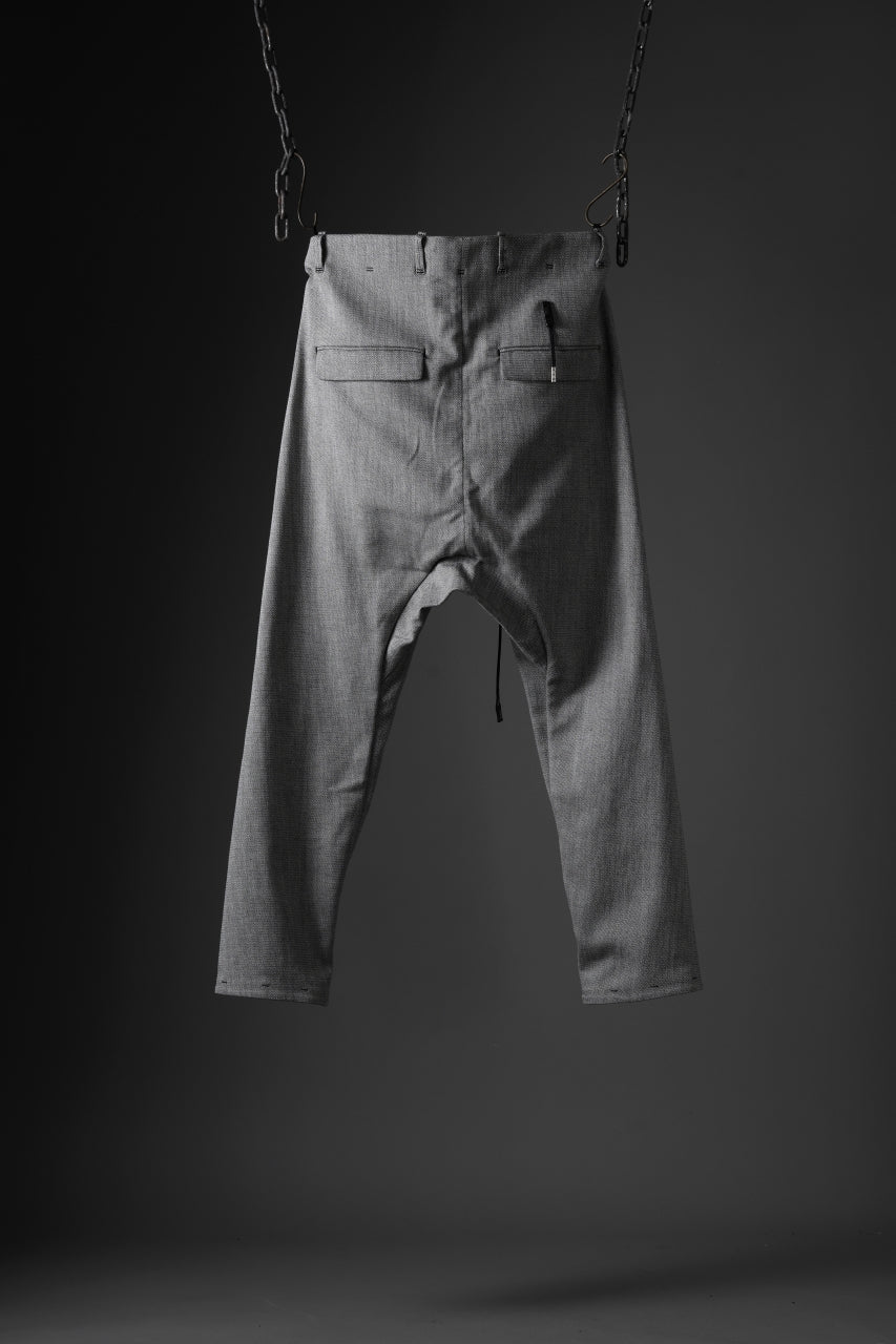 BORIS BIDJAN SABERI DROP CROTCH PANTS / NON OBJECT DYED "P3-FET10005" (GREY)