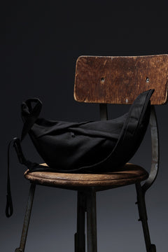 画像をギャラリービューアに読み込む, Y&#39;s 3 POCKETS SHOULDER BAG / NY WASHER TWILL (BLACK)