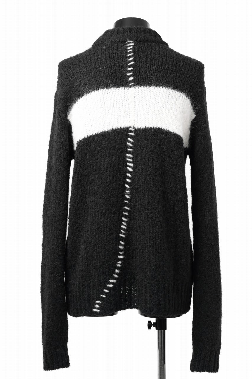 thom/krom MOCK NECK KNIT PULLOVER / ALPACA WOOL (BLACK)