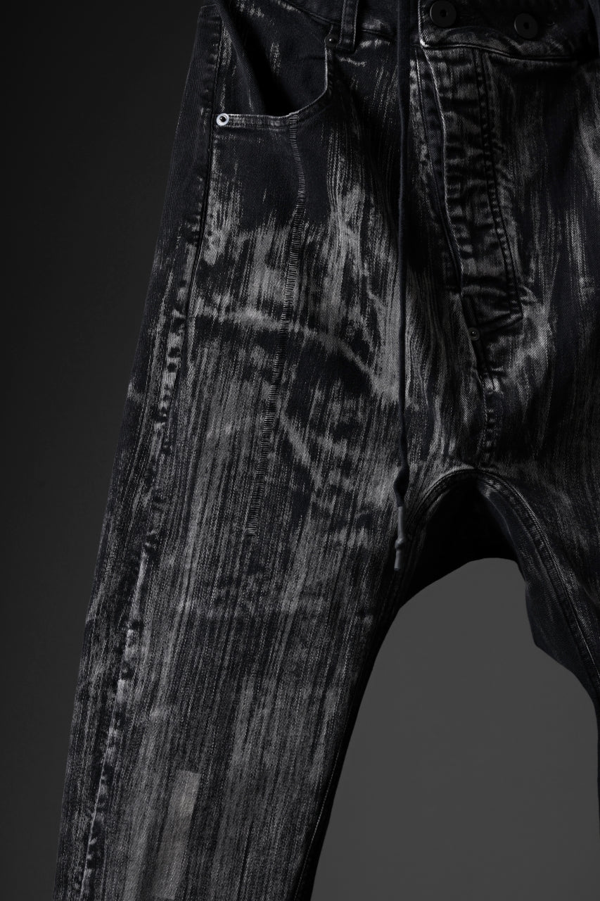 画像をギャラリービューアに読み込む, 11 BY BORIS BIDJAN SABERI LOW CROTCH BAGGY PANTS / OBJECT DYED &amp; USED EFFECT &quot;P4C-F1481&quot; (BLACK)