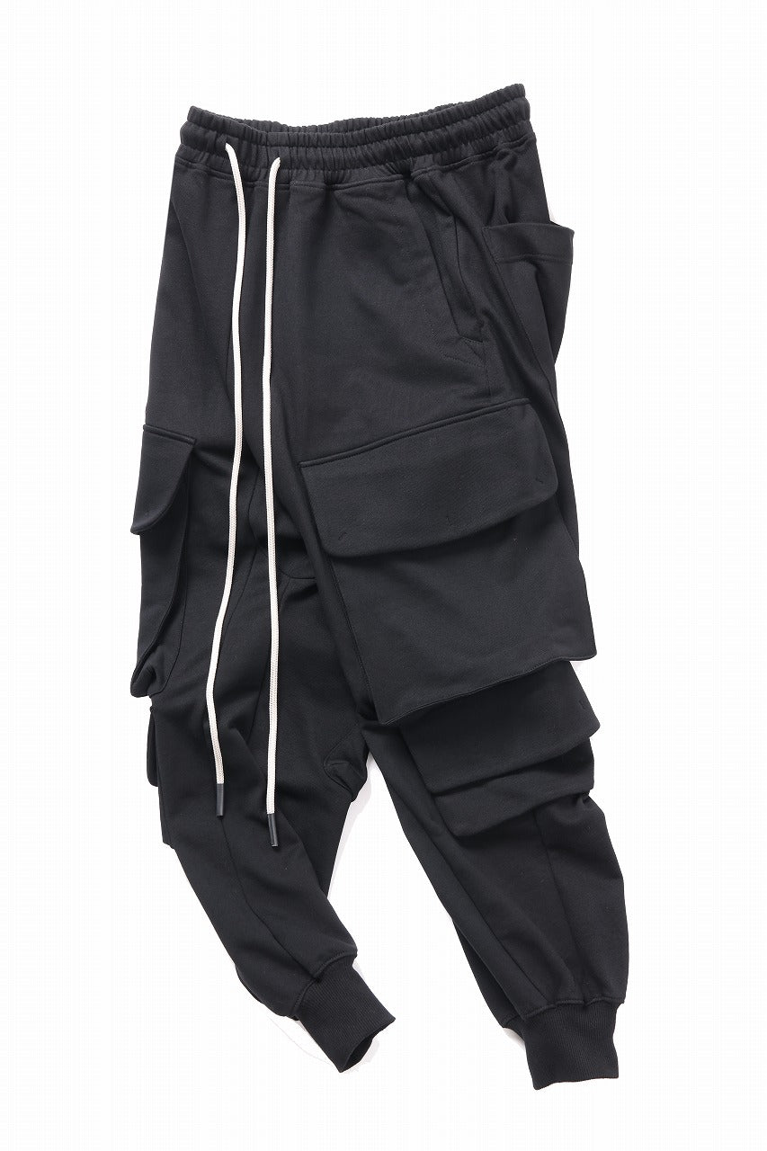 画像をギャラリービューアに読み込む, A.F ARTEFACT MILITARY SWEAT SAROUEL PANTS (BLACK)