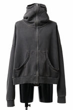 Load image into Gallery viewer, entire studios FULL ZIP SWEAT PARKA (WASHED BLACK)