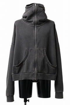 Load image into Gallery viewer, entire studios FULL ZIP SWEAT PARKA (WASHED BLACK)