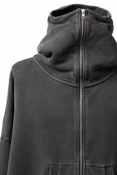 Load image into Gallery viewer, entire studios FULL ZIP SWEAT PARKA (WASHED BLACK)