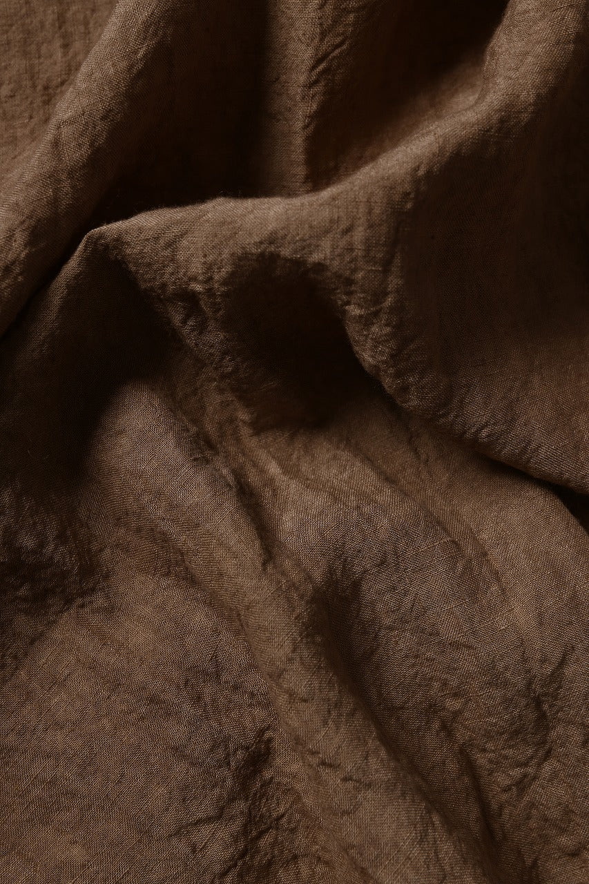 kujaku kakishibu-dyed mao collar long coat / C-698 (kakisibu)