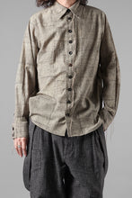 画像をギャラリービューアに読み込む, A TENTATIVE ATELIER exclusive Alvin BLOCK PRINT SHIRT (BLACK BEIGE)