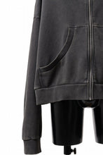 Load image into Gallery viewer, entire studios FULL ZIP SWEAT PARKA (WASHED BLACK)