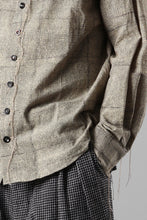 画像をギャラリービューアに読み込む, A TENTATIVE ATELIER exclusive Alvin BLOCK PRINT SHIRT (BLACK BEIGE)