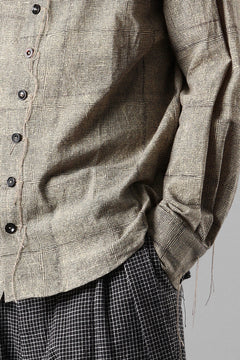 画像をギャラリービューアに読み込む, A TENTATIVE ATELIER exclusive Alvin BLOCK PRINT SHIRT (BLACK BEIGE)