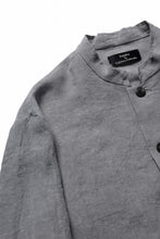 画像をギャラリービューアに読み込む, kujaku sumi-dyed mao collar long coat / C-698 (charcoal)