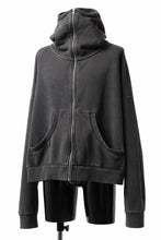 Load image into Gallery viewer, entire studios FULL ZIP SWEAT PARKA (WASHED BLACK)