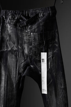 画像をギャラリービューアに読み込む, 11 BY BORIS BIDJAN SABERI LOW CROTCH BAGGY PANTS / OBJECT DYED &amp; USED EFFECT &quot;P4C-F1481&quot; (BLACK)