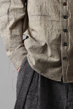 画像をギャラリービューアに読み込む, A TENTATIVE ATELIER exclusive Alvin BLOCK PRINT SHIRT (BLACK BEIGE)