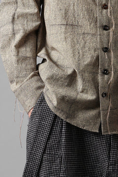 画像をギャラリービューアに読み込む, A TENTATIVE ATELIER exclusive Alvin BLOCK PRINT SHIRT (BLACK BEIGE)