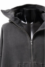 Load image into Gallery viewer, entire studios FULL ZIP SWEAT PARKA (WASHED BLACK)