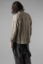 画像をギャラリービューアに読み込む, A TENTATIVE ATELIER exclusive Alvin BLOCK PRINT SHIRT (BLACK BEIGE)