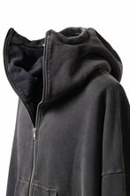 Load image into Gallery viewer, entire studios FULL ZIP SWEAT PARKA (WASHED BLACK)