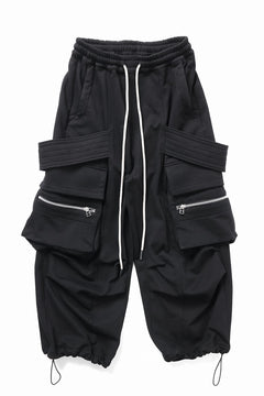 画像をギャラリービューアに読み込む, A.F ARTEFACT BELTED EXTREME WIDE CARGO PANTS (BLACK)