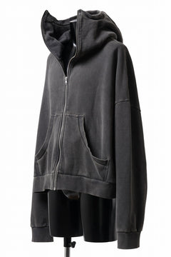 entire studios FULL ZIP SWEAT PARKA (WASHED BLACK)の商品ページ 