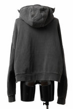 Load image into Gallery viewer, entire studios FULL ZIP SWEAT PARKA (WASHED BLACK)