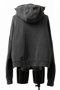 Load image into Gallery viewer, entire studios FULL ZIP SWEAT PARKA (WASHED BLACK)