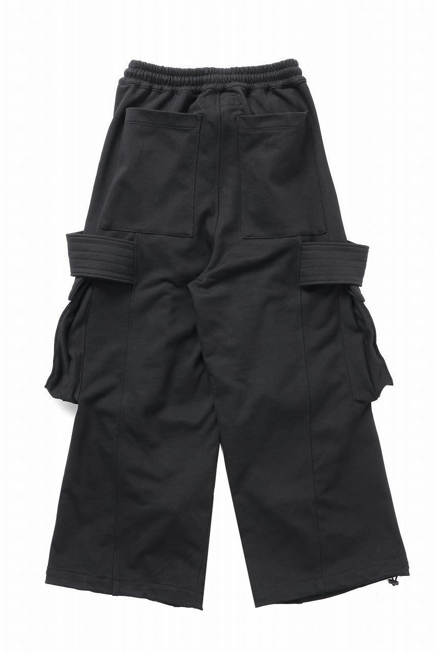 画像をギャラリービューアに読み込む, A.F ARTEFACT BELTED EXTREME WIDE CARGO PANTS (BLACK)