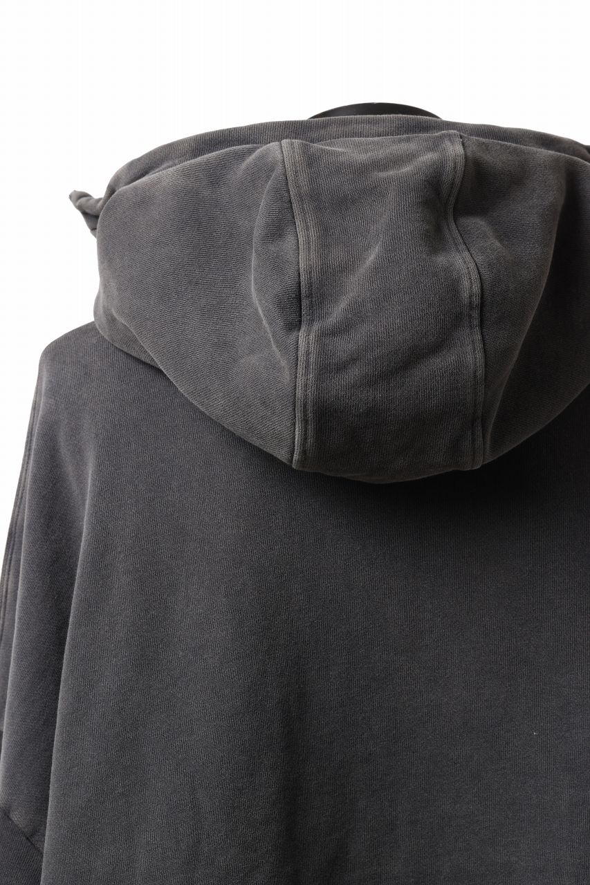 Load image into Gallery viewer, entire studios FULL ZIP SWEAT PARKA (WASHED BLACK)