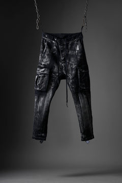 画像をギャラリービューアに読み込む, 11 BY BORIS BIDJAN SABERI CARGO POCKET PANTS / OBJECT DYED &amp; USED EFFECT &quot;P21B-F1481&quot; (BLACK)