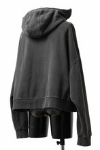 Load image into Gallery viewer, entire studios FULL ZIP SWEAT PARKA (WASHED BLACK)