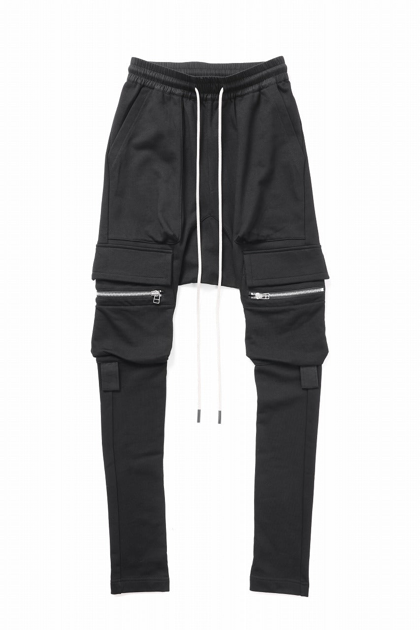 A.F ARTEFACT FLAP ZIP SARROUEL SKINNY PANTS (BLACK)