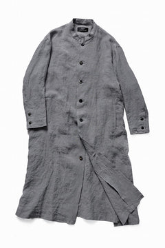 画像をギャラリービューアに読み込む, kujaku sumi-dyed mao collar long coat / C-698 (charcoal)