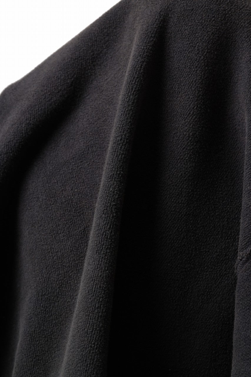 entire studios FULL ZIP SWEAT PARKA (WASHED BLACK)