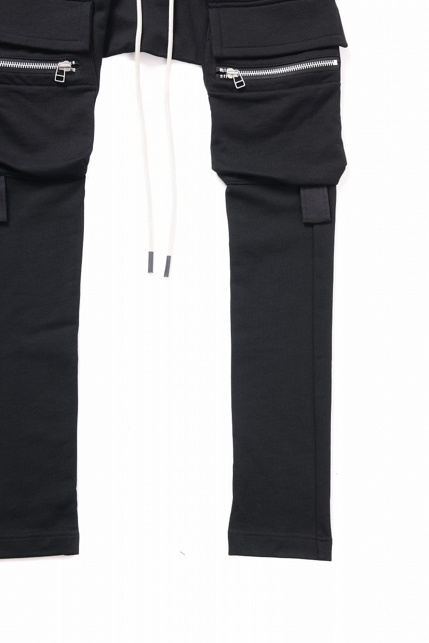 画像をギャラリービューアに読み込む, A.F ARTEFACT FLAP ZIP SARROUEL SKINNY PANTS (BLACK)