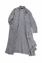 画像をギャラリービューアに読み込む, kujaku sumi-dyed mao collar long coat / C-698 (charcoal)