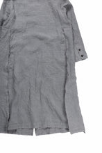 画像をギャラリービューアに読み込む, kujaku sumi-dyed mao collar long coat / C-698 (charcoal)