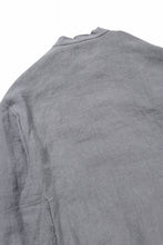 画像をギャラリービューアに読み込む, kujaku sumi-dyed mao collar long coat / C-698 (charcoal)
