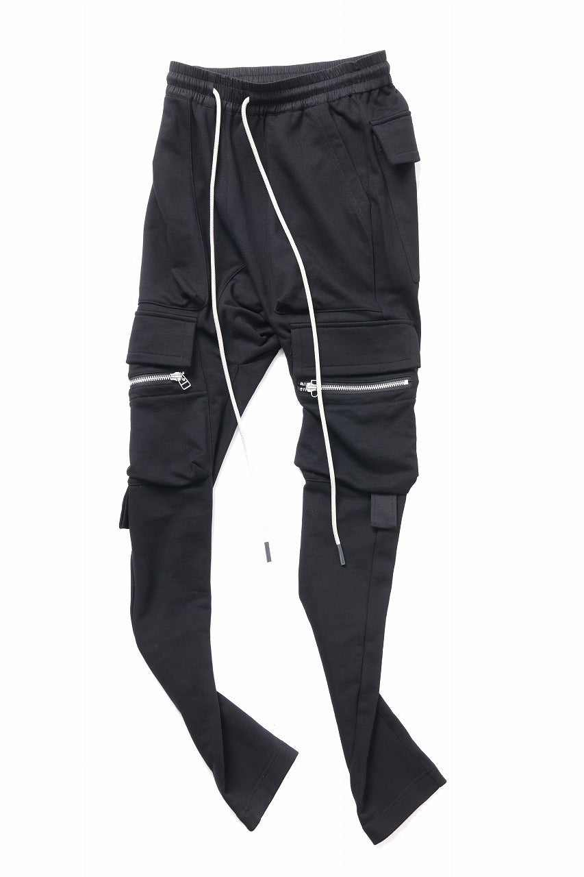 A.F ARTEFACT FLAP ZIP SARROUEL SKINNY PANTS (BLACK)