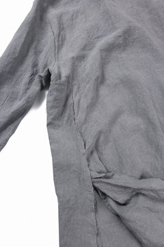 画像をギャラリービューアに読み込む, kujaku sumi-dyed mao collar long coat / C-698 (charcoal)