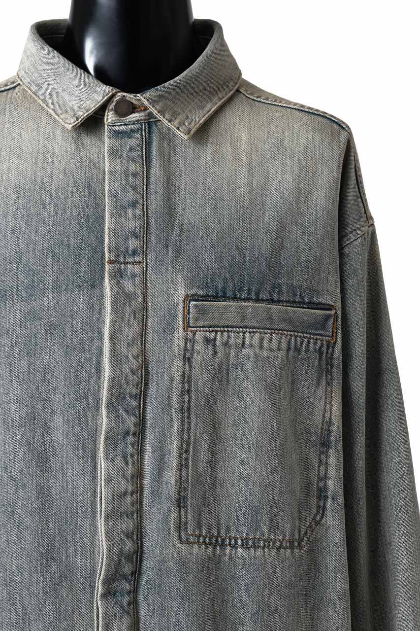 entire studios HERCULEAN DENIM SHIRT JACKET (SURFACE WAVE)