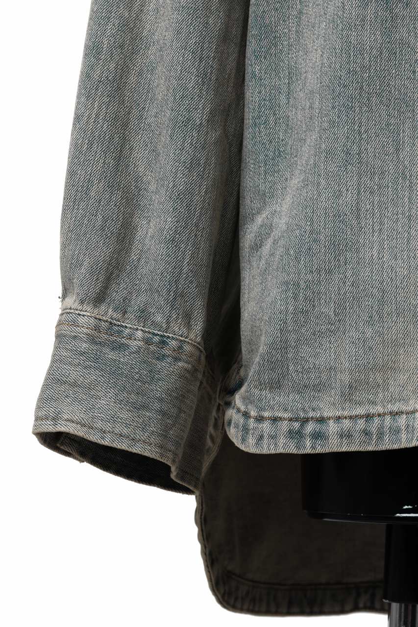 entire studios HERCULEAN DENIM SHIRT JACKET (SURFACE WAVE)