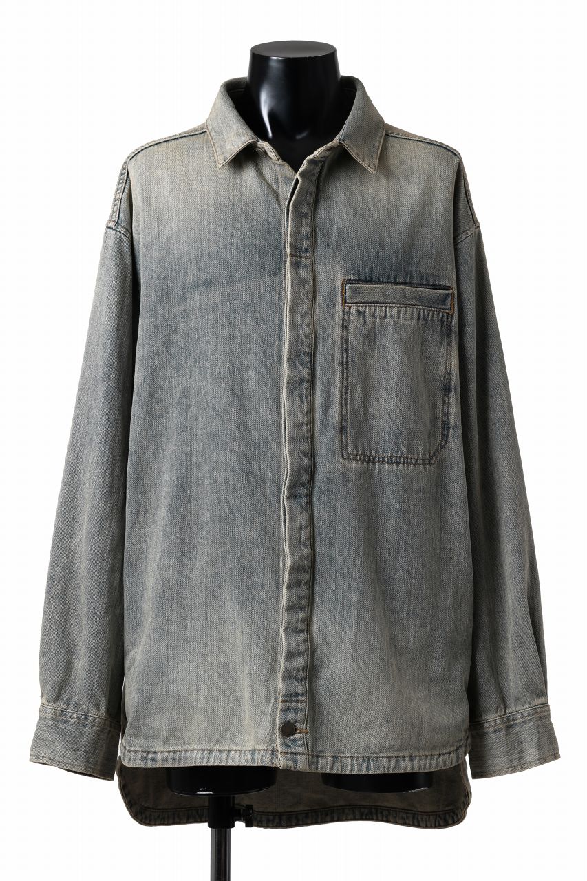 entire studios HERCULEAN DENIM SHIRT JACKET (SURFACE WAVE)