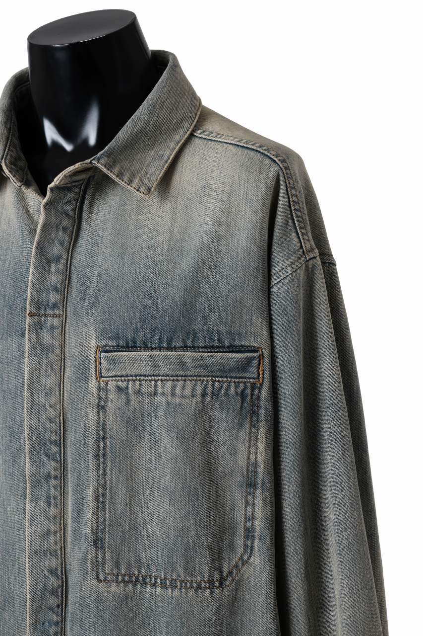 entire studios HERCULEAN DENIM SHIRT JACKET (SURFACE WAVE)