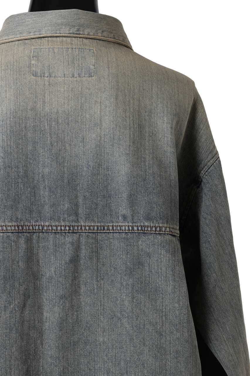 entire studios HERCULEAN DENIM SHIRT JACKET (SURFACE WAVE)