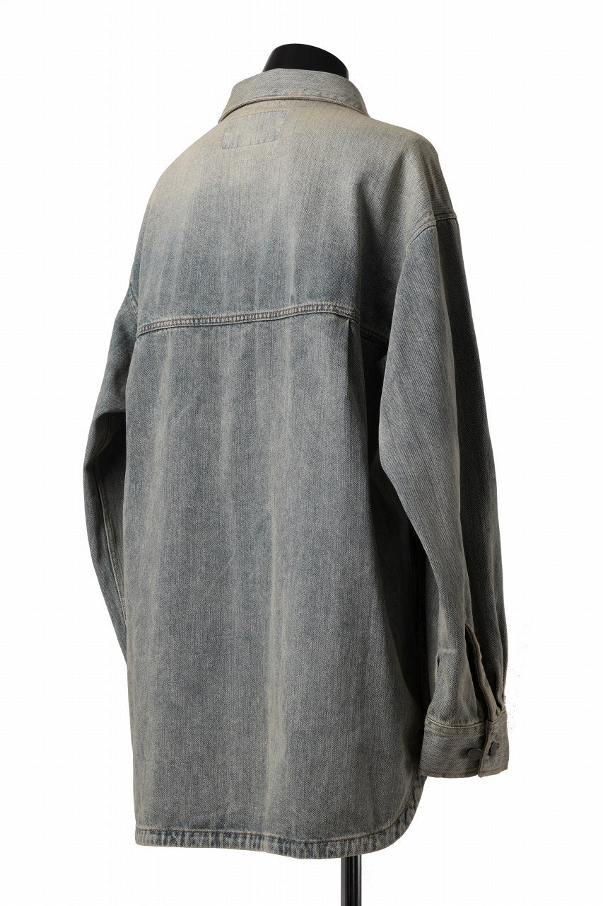 entire studios HERCULEAN DENIM SHIRT JACKET (SURFACE WAVE)