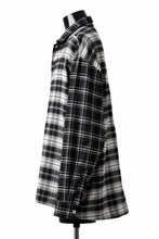 Load image into Gallery viewer, A.F ARTEFACT CHECK PATTERN COMBI SHIRTS / FLANNEL + TWILL (BLACK)