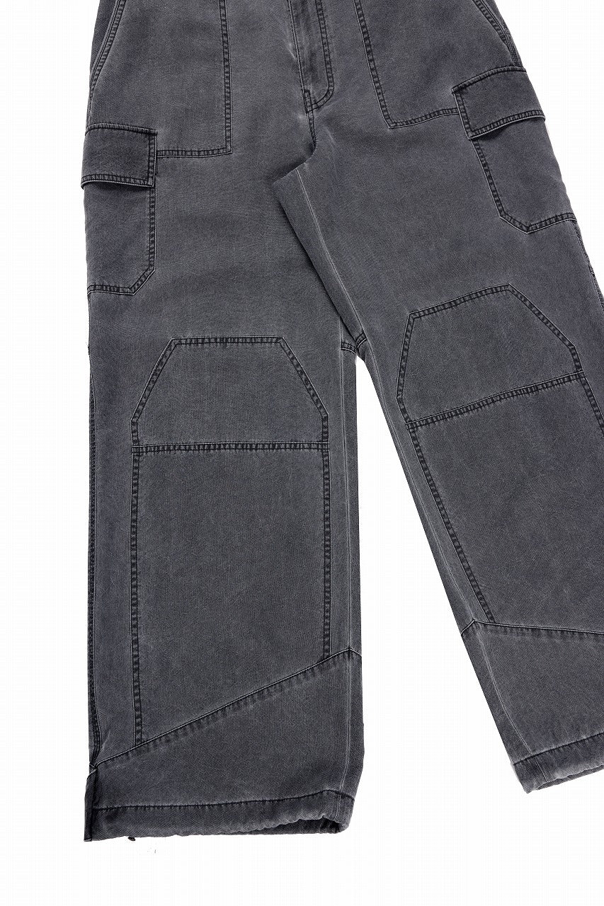 Juun.J Washed Nylon Work Pants (GREY)